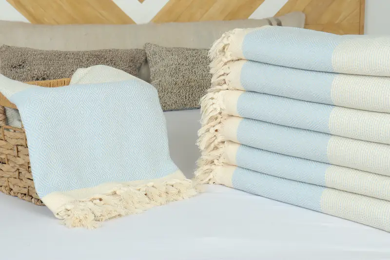 104x80 Cotton Diamond Towel, Monogram Beach Blanket, Best Wedding Gift, Christmas Gift, Monogram Blanket, Boho Throw Blankets, Bridal Shower Gift - 4