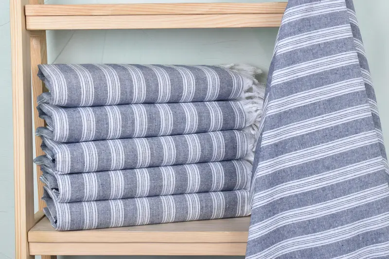 Kids Beach Towel, Large Turkish Towel, Yoga Towel, Custom Towel, Unique Wedding Gift, Gift For Bride, Turkish hand towel, 70x40 Cotton Striped Towel - 2