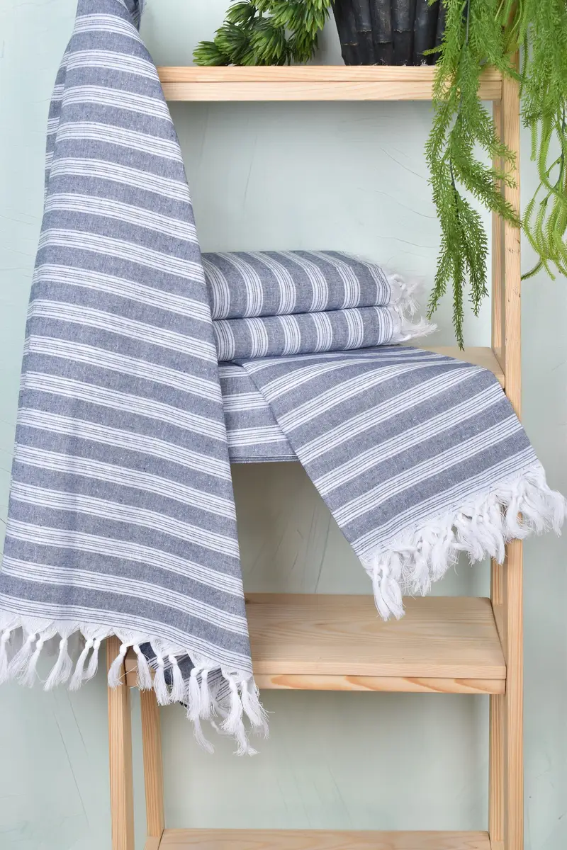Kids Beach Towel, Large Turkish Towel, Yoga Towel, Custom Towel, Unique Wedding Gift, Gift For Bride, Turkish hand towel, 70x40 Cotton Striped Towel - 6