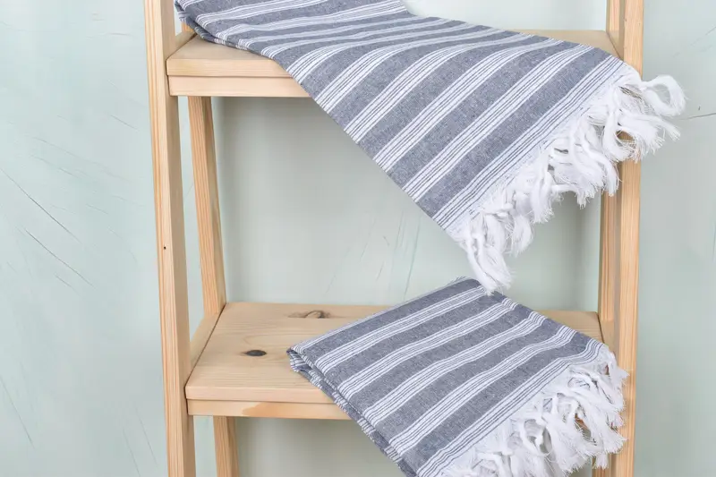 Kids Beach Towel, Large Turkish Towel, Yoga Towel, Custom Towel, Unique Wedding Gift, Gift For Bride, Turkish hand towel, 70x40 Cotton Striped Towel - 5