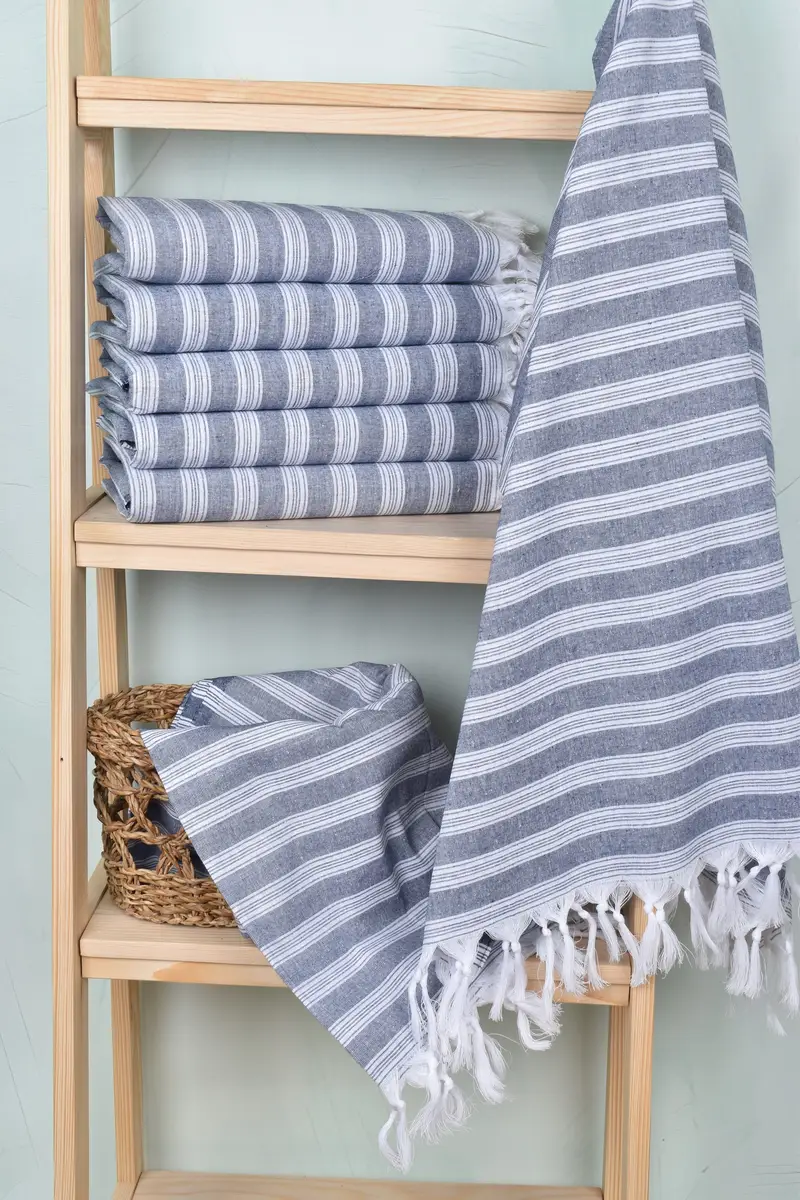 Kids Beach Towel, Large Turkish Towel, Yoga Towel, Custom Towel, Unique Wedding Gift, Gift For Bride, Turkish hand towel, 70x40 Cotton Striped Towel - 3