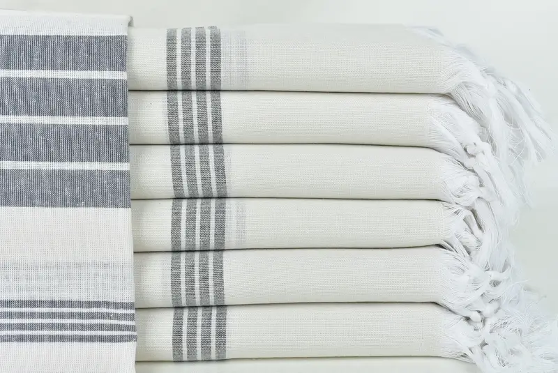 Custom Wedding Gifts, 68x36 Cotton Striped Towel, Halloween Gifts, Quick-Dry Beach Towel, Handmade Turkish Towel, Fouta towel, Bulk Order Towel - 1
