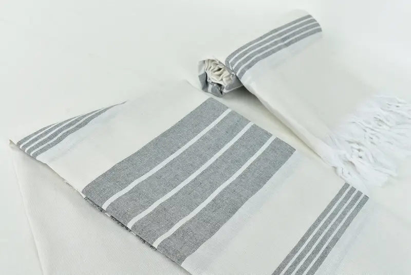 Custom Wedding Gifts, 68x36 Cotton Striped Towel, Halloween Gifts, Quick-Dry Beach Towel, Handmade Turkish Towel, Fouta towel, Bulk Order Towel - 7