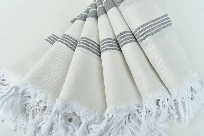 Custom Wedding Gifts, 68x36 Cotton Striped Towel, Halloween Gifts, Quick-Dry Beach Towel, Handmade Turkish Towel, Fouta towel, Bulk Order Towel - 4