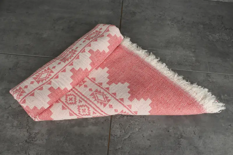 86x56 Cotton Kilim Towel, Throw Blanket Couch, Monogram Blanket, Turkish Blanket, Wedding Hand Made Gift, Bridal Shower Gifts, Turkish Blanket Throw - 8