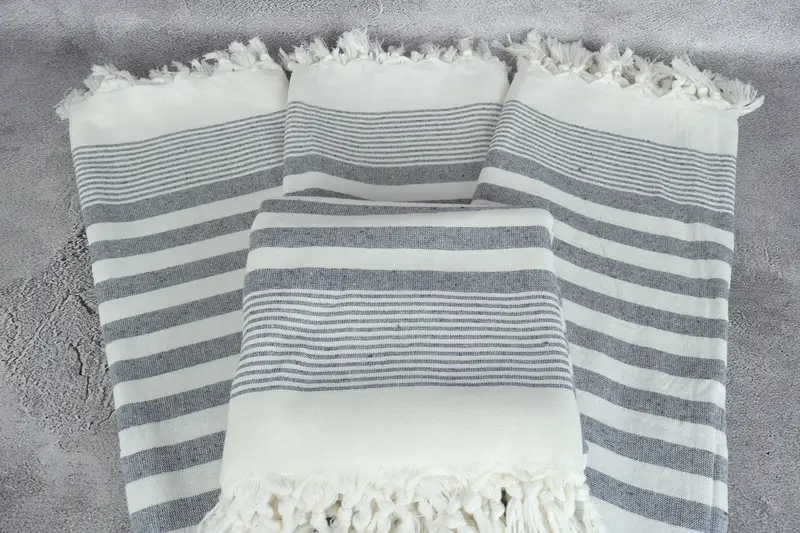 Absorbent Turkish towel, Bachelorette Party Gifts, Sand-resistant towel, Travel towel, 68x40 Cotton Striped Terry Towel, Bachelor Party Favors - 4