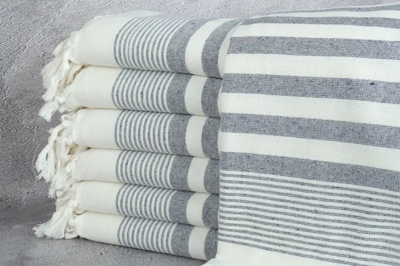 Absorbent Turkish towel, Bachelorette Party Gifts, Sand-resistant towel, Travel towel, 68x40 Cotton Striped Terry Towel, Bachelor Party Favors - 1