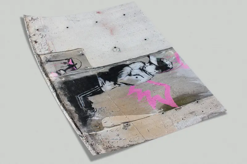 Banksy Boy Wall Print, Street Wallpaper, Banksy Wall Print, Banksy Pink Wings Wall Painting, Banksy Graffiti Wallpaper, - 9