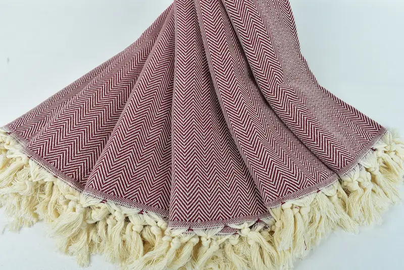 Travel towel, 70x40 Cotton Herringbone Towel, Embroidered Towel, Peshtemal Towel USA, Personalized Turkish Towel, Valentines Gift, Wedding Towel - 4