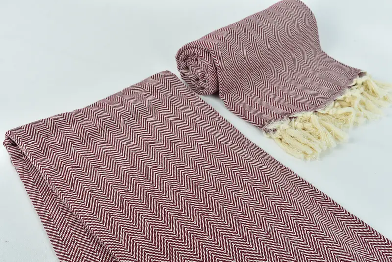 Travel towel, 70x40 Cotton Herringbone Towel, Embroidered Towel, Peshtemal Towel USA, Personalized Turkish Towel, Valentines Gift, Wedding Towel - 7