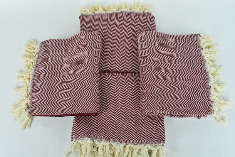 Travel towel, 70x40 Cotton Herringbone Towel, Embroidered Towel, Peshtemal Towel USA, Personalized Turkish Towel, Valentines Gift, Wedding Towel - 6