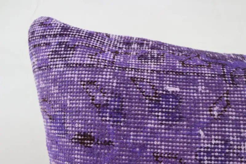 Vintage Cushion Cover, Turkish Pillow, Wholesale Pillow Sham, Floor Cushion, Pillow, Pillow for Couch, Vintage Pillow, 28x28 Purple Cushion - 2