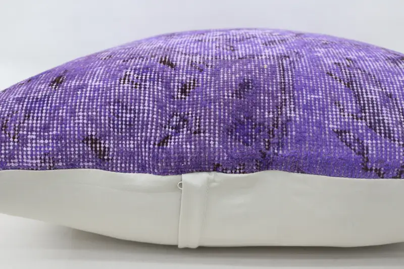 Vintage Cushion Cover, Turkish Pillow, Wholesale Pillow Sham, Floor Cushion, Pillow, Pillow for Couch, Vintage Pillow, 28x28 Purple Cushion - 6