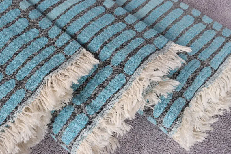 Personalized Towel, Summer Gift, 70x40 Cotton Asymmetric Design Towel, Handwoven Turkish bath towel, Wedding Day Gift For Bride, Gift For Him - 6