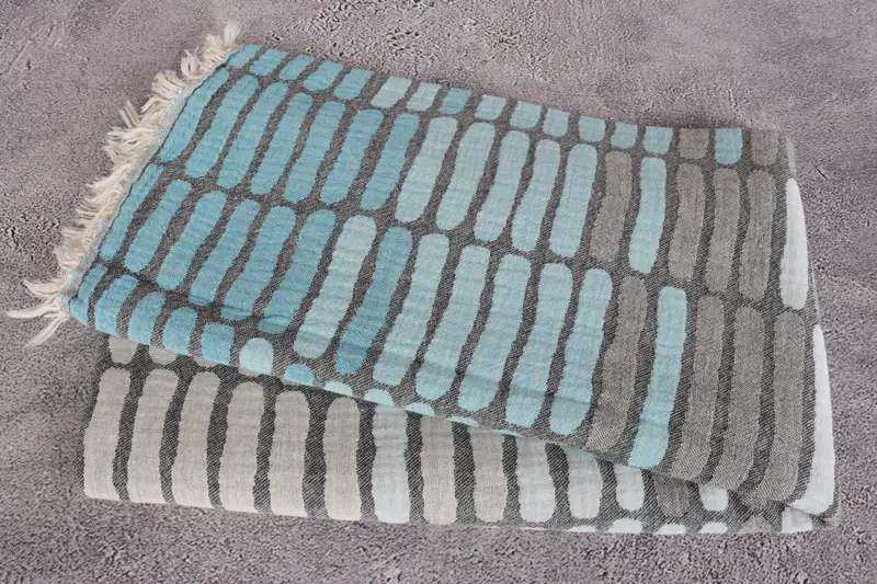Personalized Towel, Summer Gift, 70x40 Cotton Asymmetric Design Towel, Handwoven Turkish bath towel, Wedding Day Gift For Bride, Gift For Him - 7