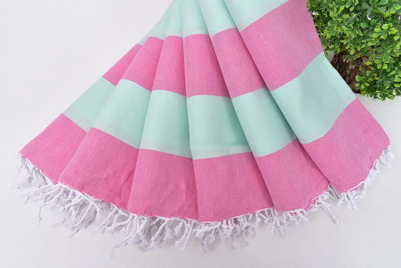 Turkish beach towel with fringe, Turkish bath towel, Gym Towel, Absorbent Turkish towel, 70x40 Cotton Striped Towel, Beach Towel Gift, Gift For Mom - 4