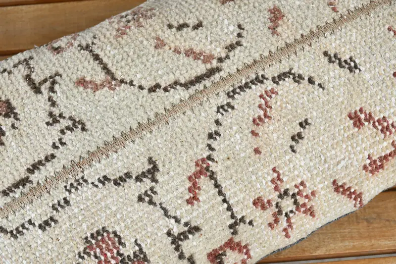 Kilim Cushion Sham, Handwoven Cushion Cover, Accent Throw Pillow Case, Pillow, 12x24 Beige Pillow, Rustic Pillow, Home Decor Pillow, Vintage Pillow - 3