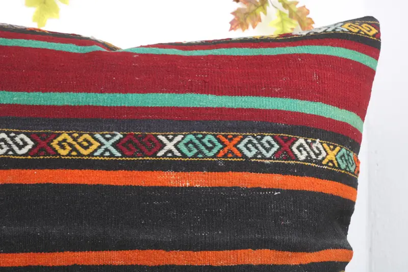 Vintage Pillow Case, Couch Pillow, Kilim Pillow, 32x32 Red Cushion, Patio Pillow, Pillow Sham, Pillow for Couch, Boho Pillow - 5