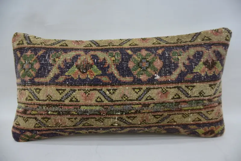 Vintage Gift Bohemian Cushion, Beige 12x24 inch Rectangle Pillow - 1