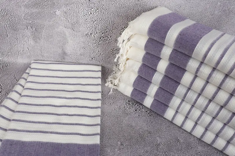 Bachelorette Party Gifts, Yoga Towel, 70x40 Cotton Striped Towel, Absorbent Turkish towel, Luxury towel, Girls Weekend Favors, Bachelor Party Favors - 2