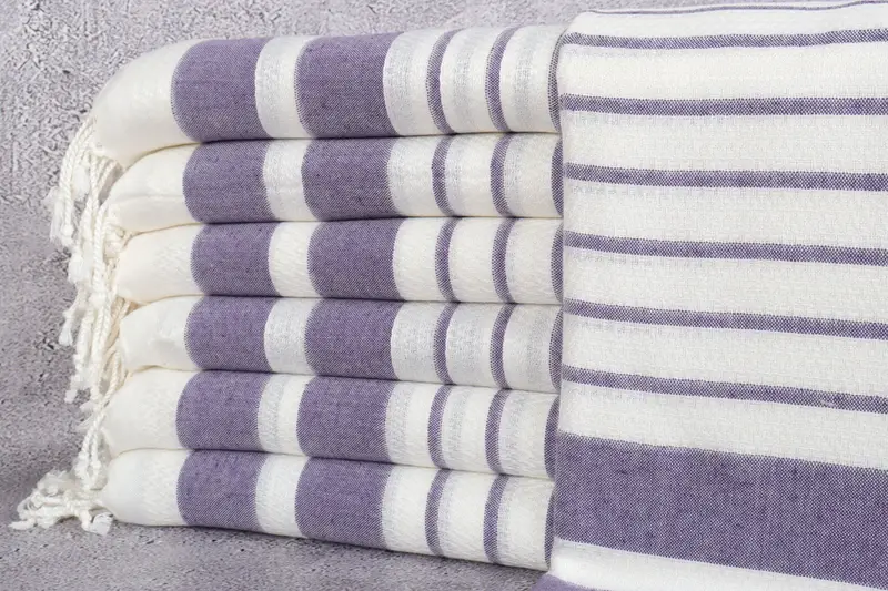 Bachelorette Party Gifts, Yoga Towel, 70x40 Cotton Striped Towel, Absorbent Turkish towel, Luxury towel, Girls Weekend Favors, Bachelor Party Favors - 1