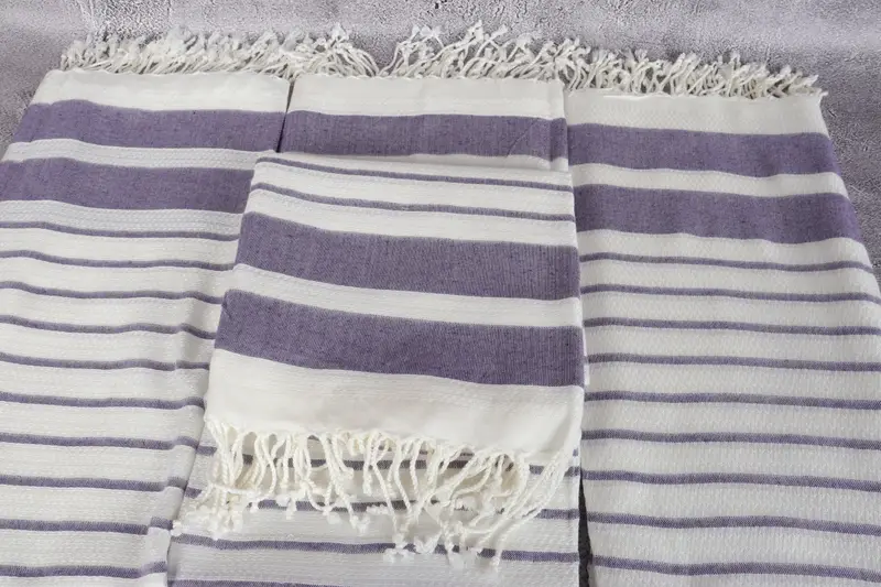 Bachelorette Party Gifts, Yoga Towel, 70x40 Cotton Striped Towel, Absorbent Turkish towel, Luxury towel, Girls Weekend Favors, Bachelor Party Favors - 4