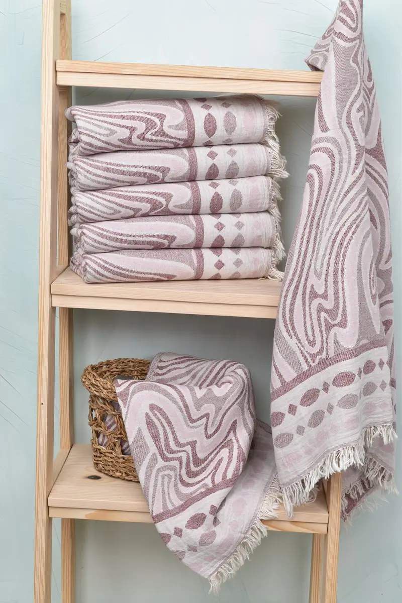 70x40 Cotton Geometric Towel, Housewarming Gift, Fringed Turkish peshtemal beach towel USA, Travel towel, Personalized Gift, Handmade Gift - 4