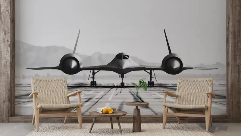 ジェット飛行機のデジタルペーパー、3D折り紙、戦闘機の壁画、戦争機の壁の装飾、モダンな壁ポスター、新築祭の贈り物、明るい壁紙、 - 7
