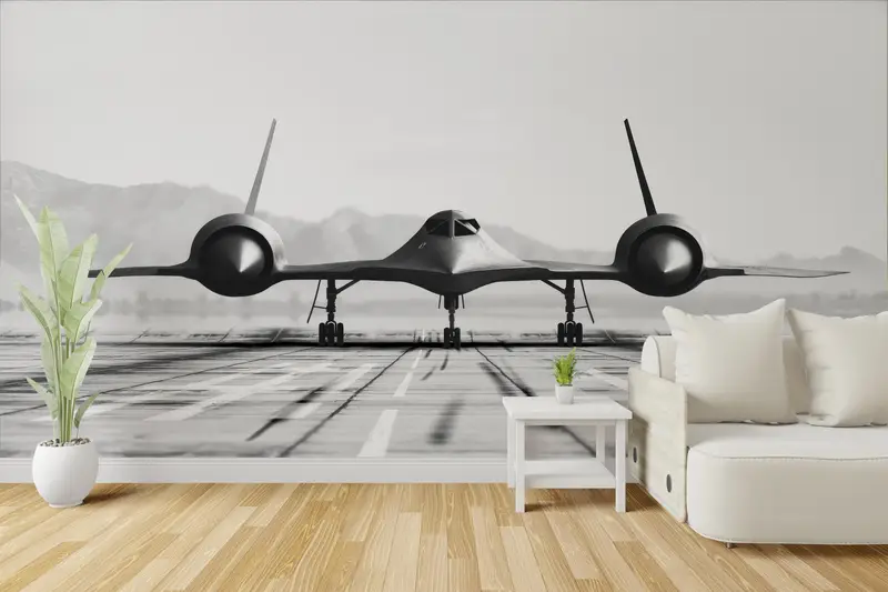 ジェット飛行機のデジタルペーパー、3D折り紙、戦闘機の壁画、戦争機の壁の装飾、モダンな壁ポスター、新築祭の贈り物、明るい壁紙、 - 5