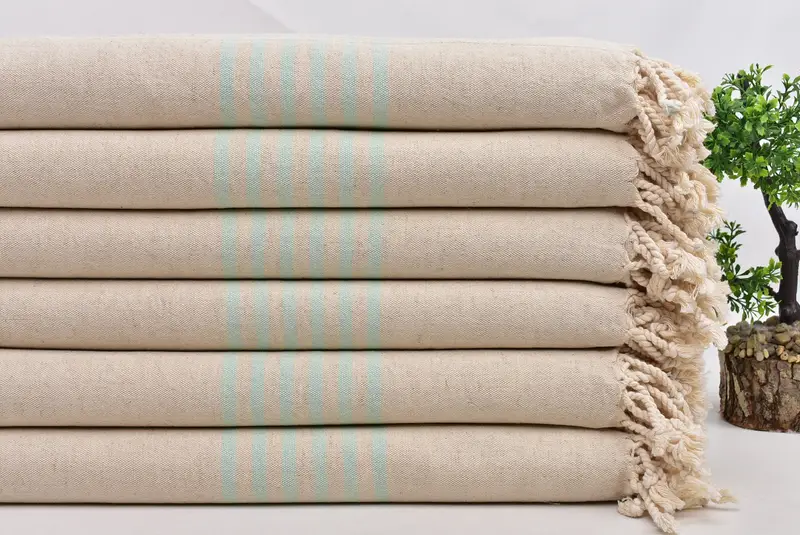 Custom Towel, 68x36 Linen Striped Towel, Bachelorette Party Favor, Peshtemal beach towel with unique design, Large Turkish Towel, Quick-dry towel - 3