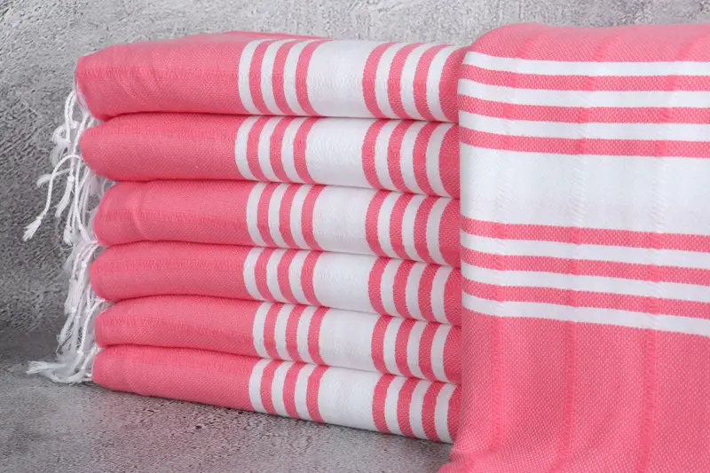 Turkish Beach Towel Personalized Vermeil Stripes, Beige, 40x71 Inches