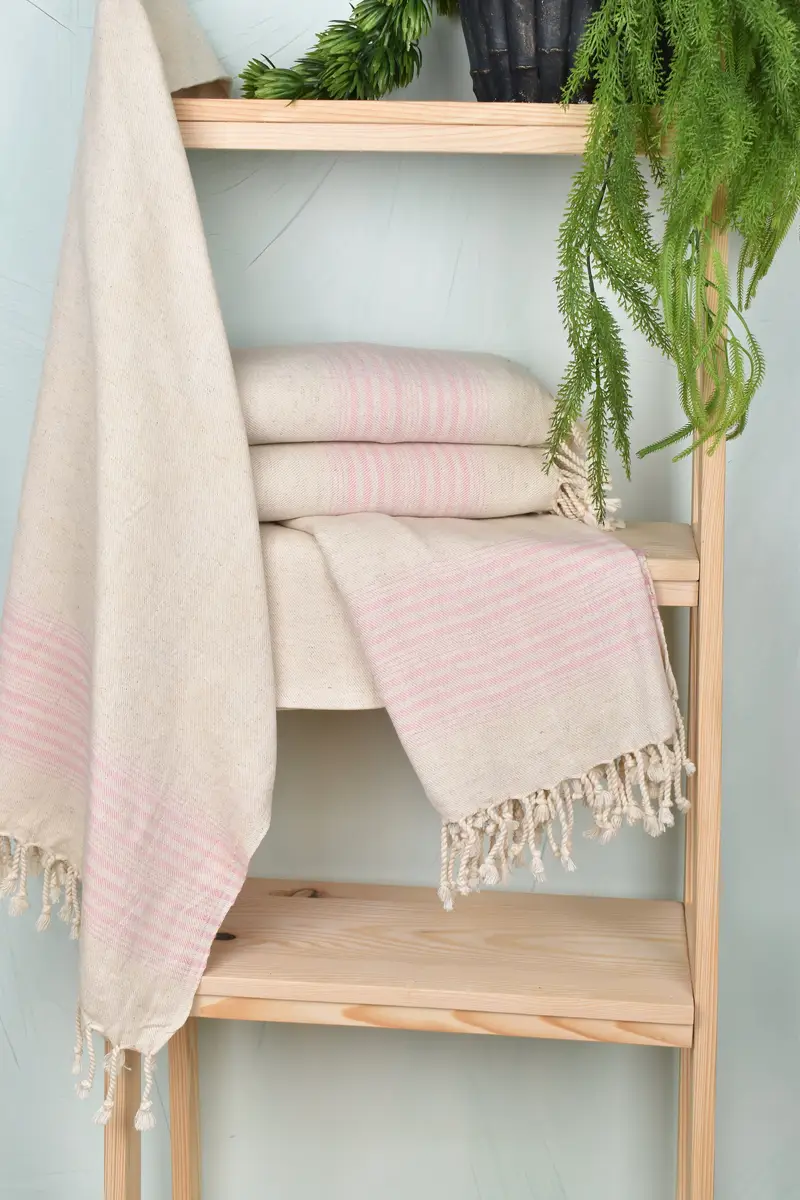 Cotton towel, Best Friend Gift Ideas, Custom Wedding Towel, Home Decor Gifts, Turkish Towel USA, Turkish Bath Towel Set, 68x40 Linen Striped Towel - 6