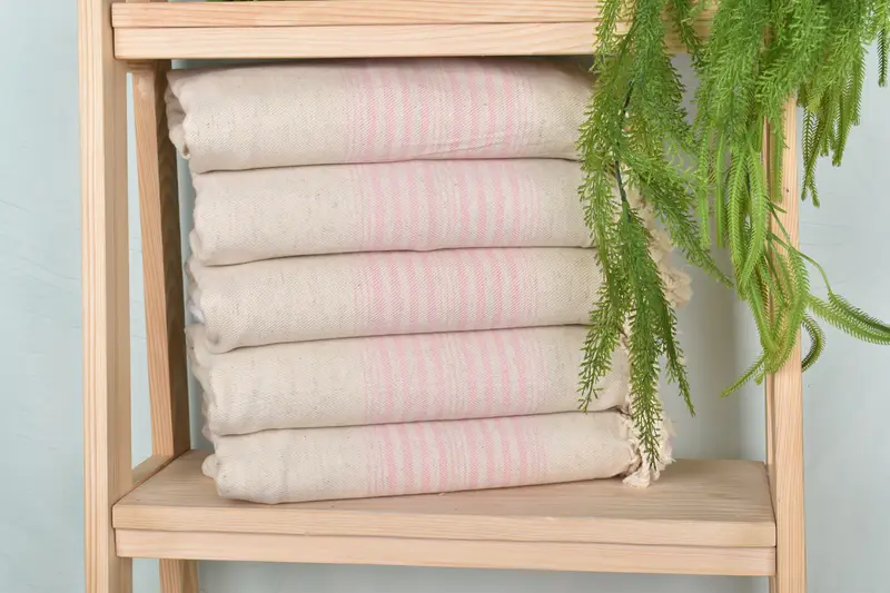 Cotton towel, Best Friend Gift Ideas, Custom Wedding Towel, Home Decor Gifts, Turkish Towel USA, Turkish Bath Towel Set, 68x40 Linen Striped Towel - 2