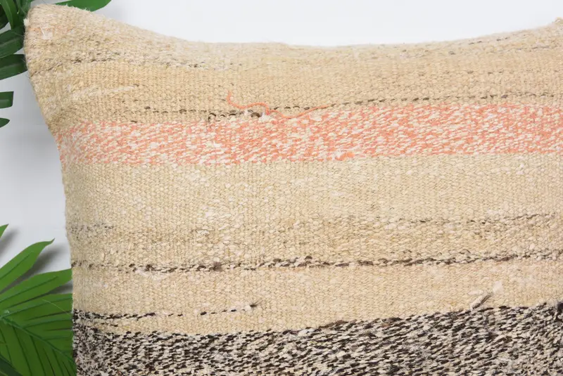 Cushion Cover, Kilim Pillow Cover, Pillow for Couch, Vintage Kilim Pillow, Outdoor Throw Cushion Cover, 20x20 Beige Cushion Case - 2