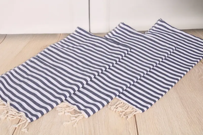 Home Decor Gifts, Organic Towel, 40x18 Cotton Striped Towel, Wedding Favors, Custom Hand Towel, Valentines Day Gift Idea, Small Bath Towels - 6
