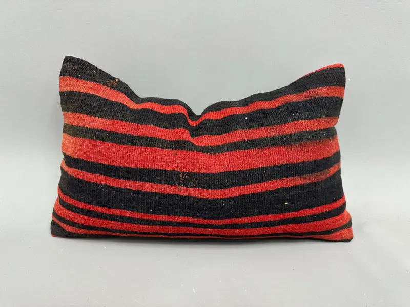 12x20 Red Cushion Cover, Cushion Cover, Boho Pillow, Kilim Cushion Sham, Handmade Kilim Cushion, Ethnic Pillow Cover Pillow, Pet Pillow Cover - 1
