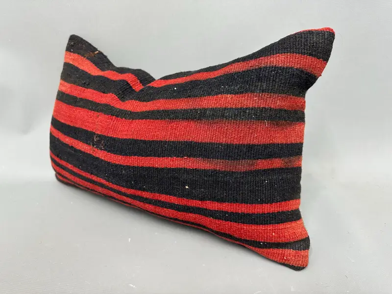 12x20 Red Cushion Cover, Cushion Cover, Boho Pillow, Kilim Cushion Sham, Handmade Kilim Cushion, Ethnic Pillow Cover Pillow, Pet Pillow Cover - 3
