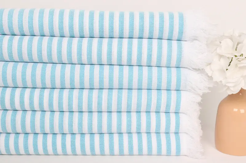 Sand-resistant towel, Embroidered Turkish Towel, Towel With Name, Bachelor Gifts, 70x40 Cotton Striped Towel, Welcome Wedding Gift, Wedding Favors - 3