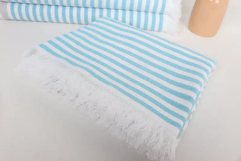 Sand-resistant towel, Embroidered Turkish Towel, Towel With Name, Bachelor Gifts, 70x40 Cotton Striped Towel, Welcome Wedding Gift, Wedding Favors - 5