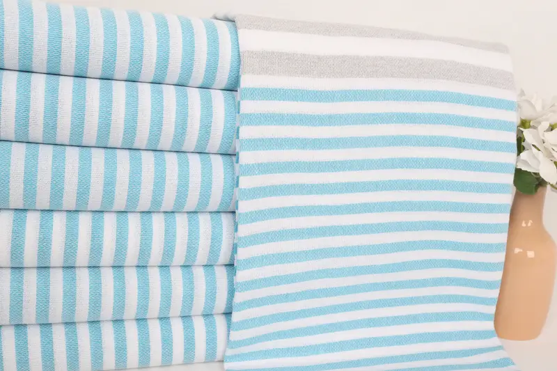 Sand-resistant towel, Embroidered Turkish Towel, Towel With Name, Bachelor Gifts, 70x40 Cotton Striped Towel, Welcome Wedding Gift, Wedding Favors - 2