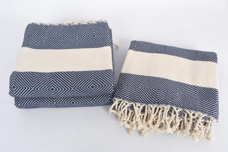 80x40 Cotton Diamond Towel, Valentines Day Gift Idea, Housewarming Gift, Organic Cotton Towel, Large Turkish Towel, Monogrammed Beach Towel - 7
