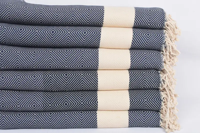 80x40 Cotton Diamond Towel, Valentines Day Gift Idea, Housewarming Gift, Organic Cotton Towel, Large Turkish Towel, Monogrammed Beach Towel - 3