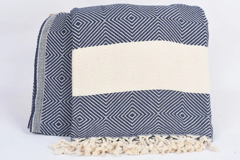 80x40 Cotton Diamond Towel, Valentines Day Gift Idea, Housewarming Gift, Organic Cotton Towel, Large Turkish Towel, Monogrammed Beach Towel - 5