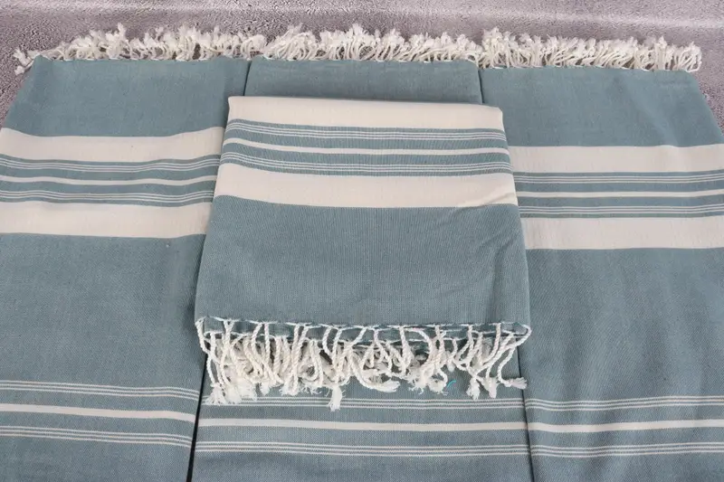 Best Wedding Gift, Lightweight Turkish towel, Sand-free towel, Scarf Towel, Bachelor Party Favors, Personalized Gifts, 60x38 Cotton Striped Towel - 4