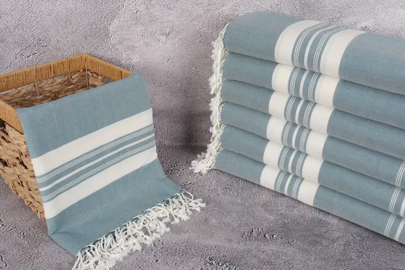Best Wedding Gift, Lightweight Turkish towel, Sand-free towel, Scarf Towel, Bachelor Party Favors, Personalized Gifts, 60x38 Cotton Striped Towel - 3
