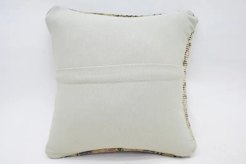 Cushion Case, Bright Cushion Cover, 12x12 Beige Pillow Cover, Vintage Pillow, Yoga Cushion Case, Interior Designer Pillow, Pillow for Sofa - 6