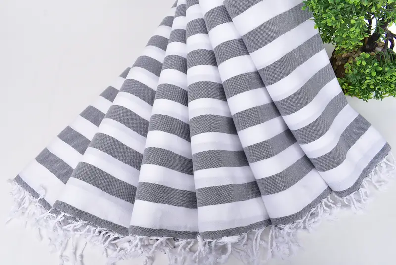 44x20 Cotton Striped Towel, Wedding Gift, Bridesmaid Gifts, Turkish Hand Towel, Valentine Day Gift For Her, Travel Towel, Bridesmaid Proposal Gift - 4