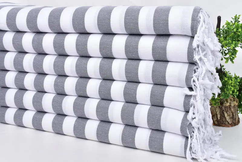 44x20 Cotton Striped Towel, Wedding Gift, Bridesmaid Gifts, Turkish Hand Towel, Valentine Day Gift For Her, Travel Towel, Bridesmaid Proposal Gift - 3