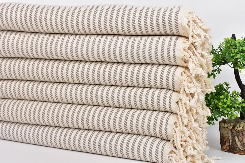 Personalized Towel, Sand-resistant towel, Large Turkish Towel, Personalized Wedding Gift For Couple, Bulk Order Towel, 70x40 Cotton Polka Dot Towel - 3