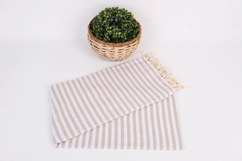 Custom Wedding Gift, Personalized Towel Gift, 70x40 Cotton Striped Towel, Sand-free towel, Gift For Best Friend, Personalized Wedding Gift - 5